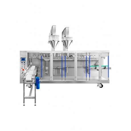 Herizonal pouch fill seal packaging machine